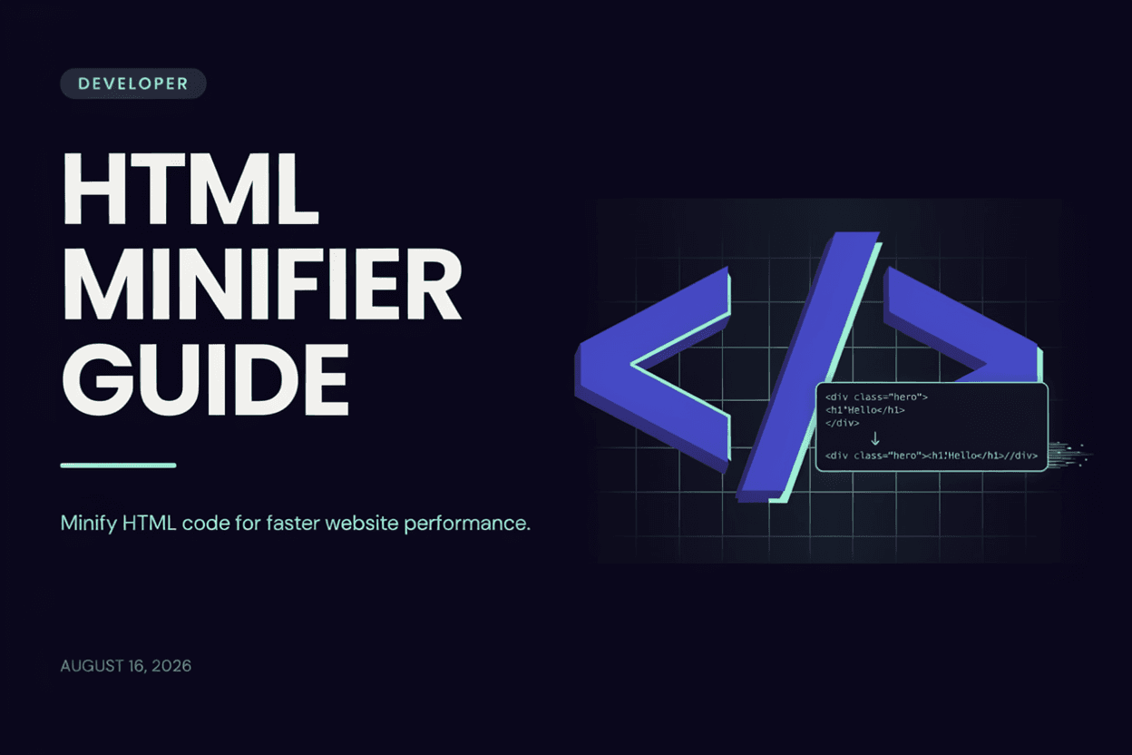 HTML Minifier Guide